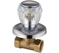 Valvola doccia a scomparsa in rame, montaggio a parete, ad apertura rapida, robusta valvola per doccia a scomparsa, in rame, per bagno e applicazioni solari (A)