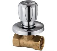 Valvola doccia a scomparsa in rame, montaggio a parete, ad apertura rapida, robusta valvola per doccia a scomparsa, in rame, per bagno e applicazioni solari (E)