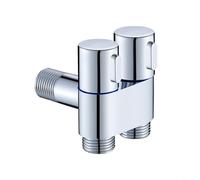 Valvola doccia in acciaio inox, 1 in 2 uscite, doppio controllo con caratteristiche resistenti, antiruggine, doppia uscita dell'acqua per dispositivi doccia (argento)