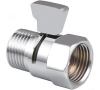 Valvola doccia in ottone cromato con interruttore on/off rapido, regolatore di flusso d'acqua G1/2 per un controllo preciso dello spruzzo, connettore valvola di arresto