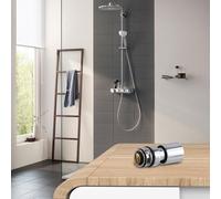 Valvola doccia rame cromato azione molla estraibile distributore acqua