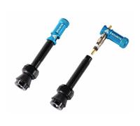 Granite design juicy nipple tubeless valves 45 mm with valve key caps blue