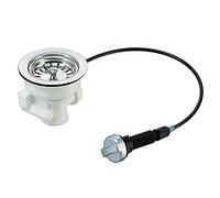 Valvola eccentrica a cestello (3 1/2 pollici) con azionamento rotante, scarico verso il basso con connettore (1 pollici) - per troppopieno