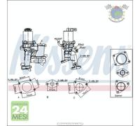 Valvola EGR Nissens per OPEL ASTRA H