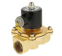 Valvola elettrica, DC 12 V 1 pollice Ottone 2 vie 2 elettrovalvole a solenoide elettrico Aria magnetica Normalmente chiusa Grande portata, Struttura semplice, Manutenzione facile.