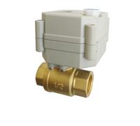 Valvola elettrica in ottone da 1/2'' AC DC 9V 12V 24V 2 vie DN15 Valvola a sfera elettrica 3/7 fili Valvole motorizzate Ingranaggio metallico On/off 5 sec(BSP_AC DC 9V-24V_CR303)