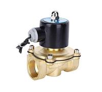 Valvola elettromagnetica in ottone da 1 pollice, 2 vie, 2 posizioni, a corrente continua 12 V; valvola pneumatica magnetica normalmente chiusa con tenuta a diaframma per aria,