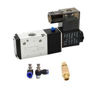 Valvola elettromagnetica pneumatica a 3 vie a 2 posizioni 3V210-08 Valvola elettromagnetica per gas di controllo elettrico DC12V DC24V AC110V AC220V 1Pcs(SL 12mm Regolare, DC12)
