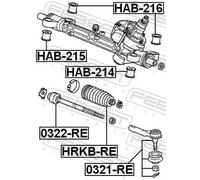 Valvola filtro carbone impianto carburante HAB-214 FEBEST per HONDA CR-V III