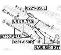 Valvola filtro carbone impianto carburante NAB-S50-KIT FEBEST per INFINITI FX