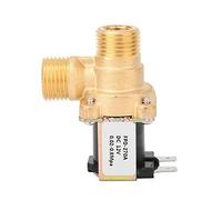 Valvola G1/2 normalmente chiusa in ottone, elettrovalvola a solenoide, interruttore di ingresso acqua, elettrovalvola DC12V/DC24V/AC220V(Silver)