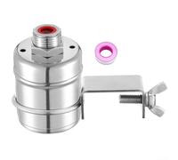 Valvola galleggiante automatica DN15 con sfera galleggiante in acciaio inossidabile per un controllo preciso del livello dell'acqua, prevenzione del trabocco e uso versatile in torri d'acqua, (clip