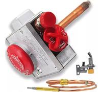 Valvola gas riscaldatore acqua 110326 per impianti a gas naturale con termostato, regolazione flusso 45.000 tubi e spegnimento automatico del gas ad alta temperatura