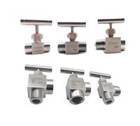 Valvola gomito spillo in acciaio inox 304 BSP/NPT 1/8" 1/4" 3/8" 1/2" con filettatura maschio/femmina e maniglia per acqua/gasolio(3/8",NPT_ELBOW_FEMALE TO FEMALE)