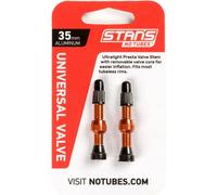 Valvola in alluminio per cerchio Stans Universal, Presta (x2) Orange