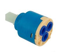Valvola in ceramica da 40 mm con nucleo in plastica per doccia e vasca da | A prova di perdite, dimensioni 35 mm, tecnologia a disco in ceramica, impedisce il gocciolamento per rubinetti