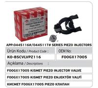 Valvola iniettore piezoelettrico Bosch F00GX17005 per iniettori serie 0445116...