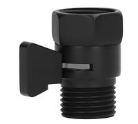 Valvola Intercettazione Doccia G1/2 in Ottone Nero, Rubinetto di Arresto Flusso Acqua per Soffione e Bidet, Installazione Semplice tra Braccio e Doccetta, Antiruggine e Durevole