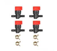 Valvola interruttore in linea per rubinetto benzina da 8 mm, per moto, per ATV, per quad-tosaerba per tubo interno da 1/4" con controllo on-off nero (set da 8 pezzi)