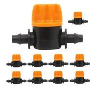 Valvola Irrigazione | 10 Pezzi Valvole di Chiusura per Irrigazione a Goccia,Attrezzature Per Controllo Acqua Dispositivi Per Tubazioni Da Giardino Casa Garage Serra Esterno