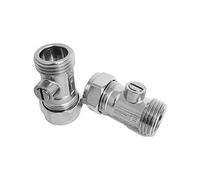 Valvola isolante cromata Bolofix, 15 mm x 12,7 mm, maschio, in acciaio, piatta, per connettore flessibile del rubinetto