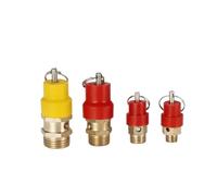 Valvola limitatrice di pressione del compressore d'aria con valvola di sicurezza in ottone da 10 pezzi, G1/8, G1/4, G3/8, G1/2 filettatura maschio(YELLOW HAT 3I8)