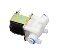Valvola magnetica, valvola solenoide, compatibile con purificatore d'acqua, DC 12V 24V AC 220V N/CN/O, attacco rapido a pressione da 1/4" (6,5 mm) for macchina RO(N-p,24V,Closed)