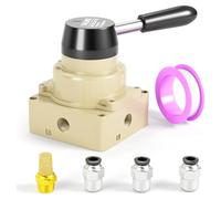 Valvola manuale a leva rotante TAILONZ PNEUMATIC HV-02 1/4 "BSP Controllo del flusso d'aria 3 posizioni 4 vie