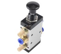 Valvola manuale pneumatica 1/4 di pollice per automazione | Design a 5/2 vie, funzionamento push-pull, porte 1/4 BSPT, cilindro di controllo, corpo in metallo