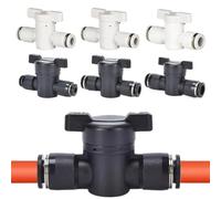 Valvola Manuale Pneumatica Da 4 Mm/6 Mm/8 Mm, Connettore A Innesto Rapido In Plastica For Attivare La Valvola Limitatrice Di Corrente A Sfera Manuale.(White 4mm)