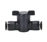Valvola manuale pneumatica in plastica 4 mm 6 mm 8 mm connettore a innesto rapido for accendere l'interruttore valvola limitatrice di corrente a sfera manuale(Black 8mm)