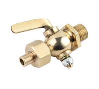 Valvola maschio in ottone bronzo rame con maniglia e filettatura esterna da 1/8 a 3/4, progettata per un funzionamento stabile sotto pressione atmosferica (1/4)