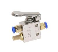 Valvola meccanica con filettatura da 1/8", 2 posizioni, 3 vie, leva di ritorno a molla, valvola di commutazione pneumatica con raccordi(4MM)