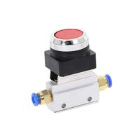 Valvola meccanica MOV-03B Filettatura 1/8" Valvola pneumatica istantanea a pulsante piatto rosso e verde a 3 passaggi e 2 posizioni(6MM)