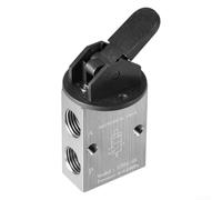 Valvola meccanica S3HL08 Pneumatica 2 Posizioni 3 Vie 1/4 PT Manuale Pull Valve Con Corpo in Alluminio e Posizionamento Sfera Acciaio Molla