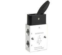 Valvola meccanica S3Y-M5 06 08 valvola di controllo a leva manuale con un ingresso e un'uscita valvola di controllo pneumatica a bilanciere in lega di alluminio(S3Y 08 2pcs 8mm)