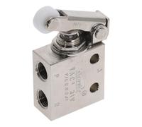 Valvola meccanica TAC2-31V Valvola di scarico con filettatura femmina 1/8" Interruttore valvola pneumatica con leva a rullo a 2 posizioni e 3 vie con raccordo(Only Valve)