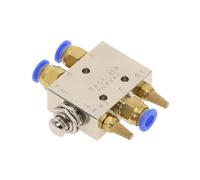 Valvola meccanica Valvola meccanica TAC2-41P 1/8" filettatura femmina 2 posizioni 5 vie interruttore a pulsante autoripristinante valvola di scarico pneumatica con raccordi(TAC2-41P-PC8MM)