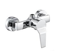 Valvola miscelatore per doccia a parete, rubinetto da bagno in lega di rame G1/2 uscita superiore con filtro a disco, maniglia singola finitura cromata per bagno