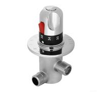 Valvola miscelatore termostatica, cartuccia in ottone cromato per acqua calda e fredda, per doccia e vasca da bagno, miscelazione automatica 1/4 DN15 valvola a scomparsa