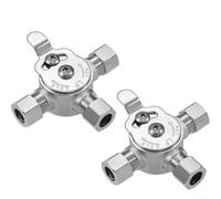 Valvola miscelatore termostatica da 3/8 pollici in ottone da incasso valvola miscelatore manuale da 3/8 pollici per acqua calda fredda miscelatore da incasso 3/8 pollici cromo durevole ottone