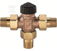 Valvola miscelatrice 3 vie DN 32 bronzo, guarnizione piana 4170-05.000