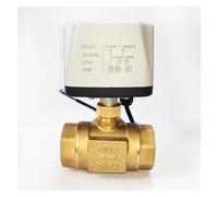 Valvola miscelatrice elettrica DN32 a 3 fori, valvola a sfera motorizzata DC12V, valvola in ottone da 1-1/4" con controllo a 3 linee for sistema di riscaldamento solare(DC24)
