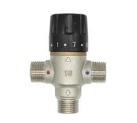 Valvola miscelatrice in ottone Valvola termostatica a energia solare Rubinetto del bagno Controllo della temperatura del miscelatore DN15 DN20 DN25(DN15)