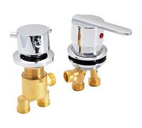 Valvola miscelatrice per rubinetto della vasca, controllo dell'acqua calda e fredda, cartuccia in ceramica, design antigoccia, montaggio a ponte per bagno, doccia e sauna