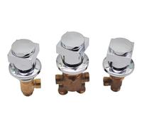 Valvola miscelatrice per rubinetto della vasca, rubinetto in ottone diviso con deviatore a 4 vie e cartuccia in ceramica, interfaccia G1/2", valvola on/off di riempimento per vasca da bagno e doccia
