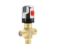 Valvola miscelatrice termostatica automatica con corpo in ottone, rubinetto termostatico for il controllo della temperatura dell'acqua del bagno