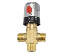 Valvola miscelatrice termostatica in ottone massiccio G1/2 for doccia, controllo della temperatura 'acqua, tubo for lavabo