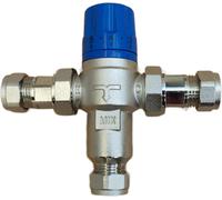 Valvola Miscelatrice Termostatica Regolabile 20-65°C in Ottone Cromato, DN15 1/2