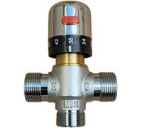 Valvola Miscelatrice Termostatica Regolabile 20-65°C in Ottone Cromato, DN20 3/4